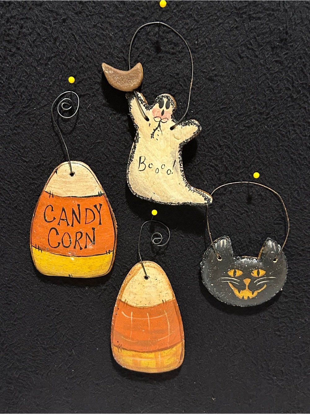 RARE!! Candy Corn ,Bat ,Ghost ,Ginger Bread Cookie Ornament LOT!!